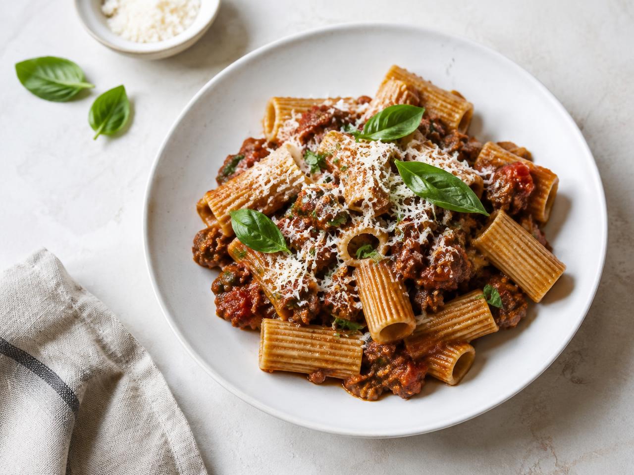 Lean Beef Bolognese Rigatoni