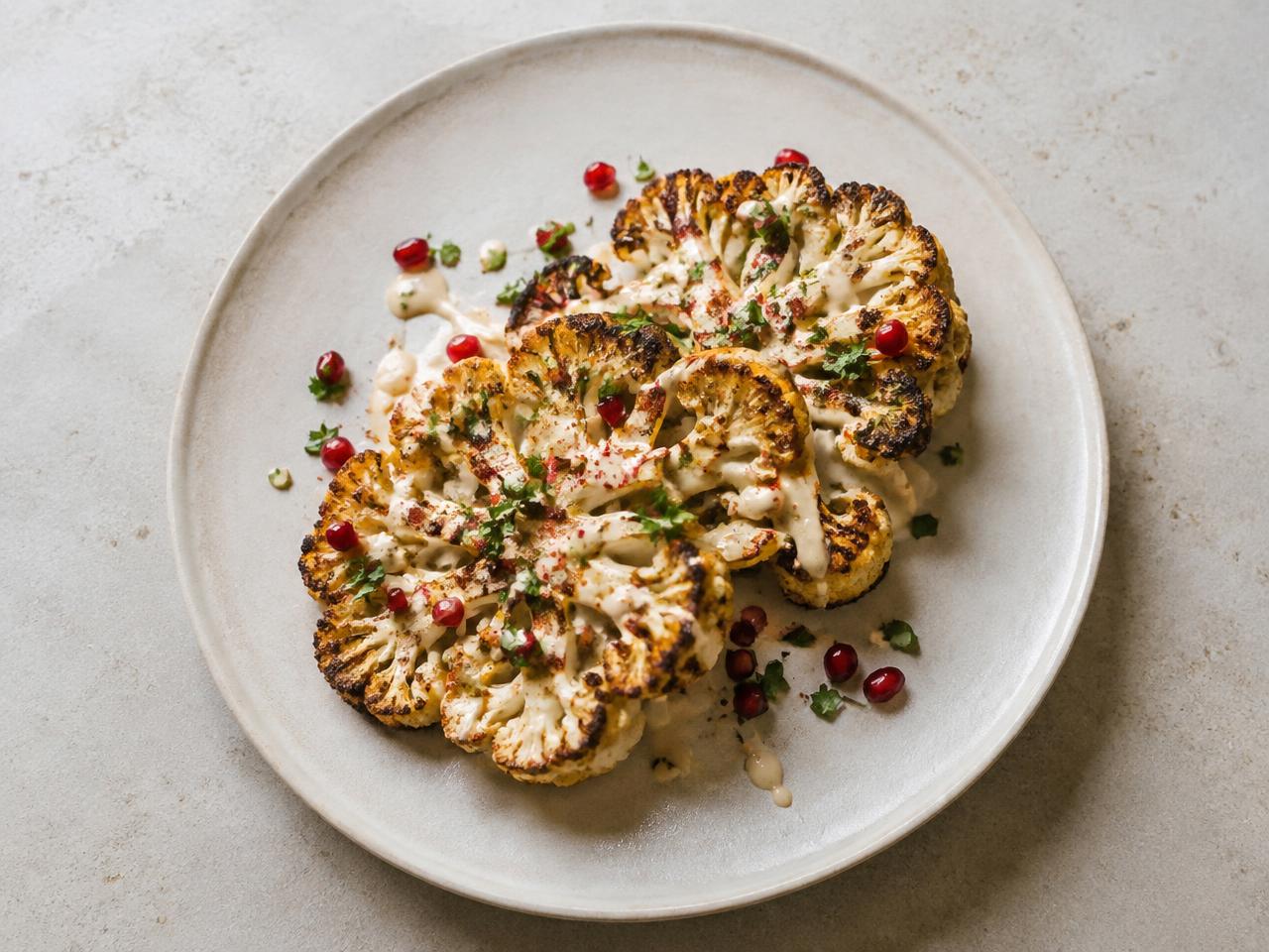 Cauliflower Steaks with Tahini