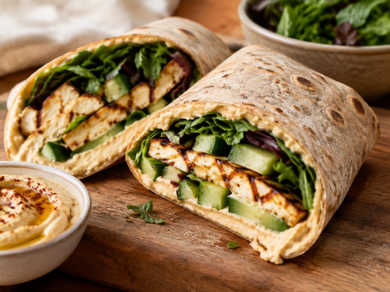 Halloumi & Greens Wrap