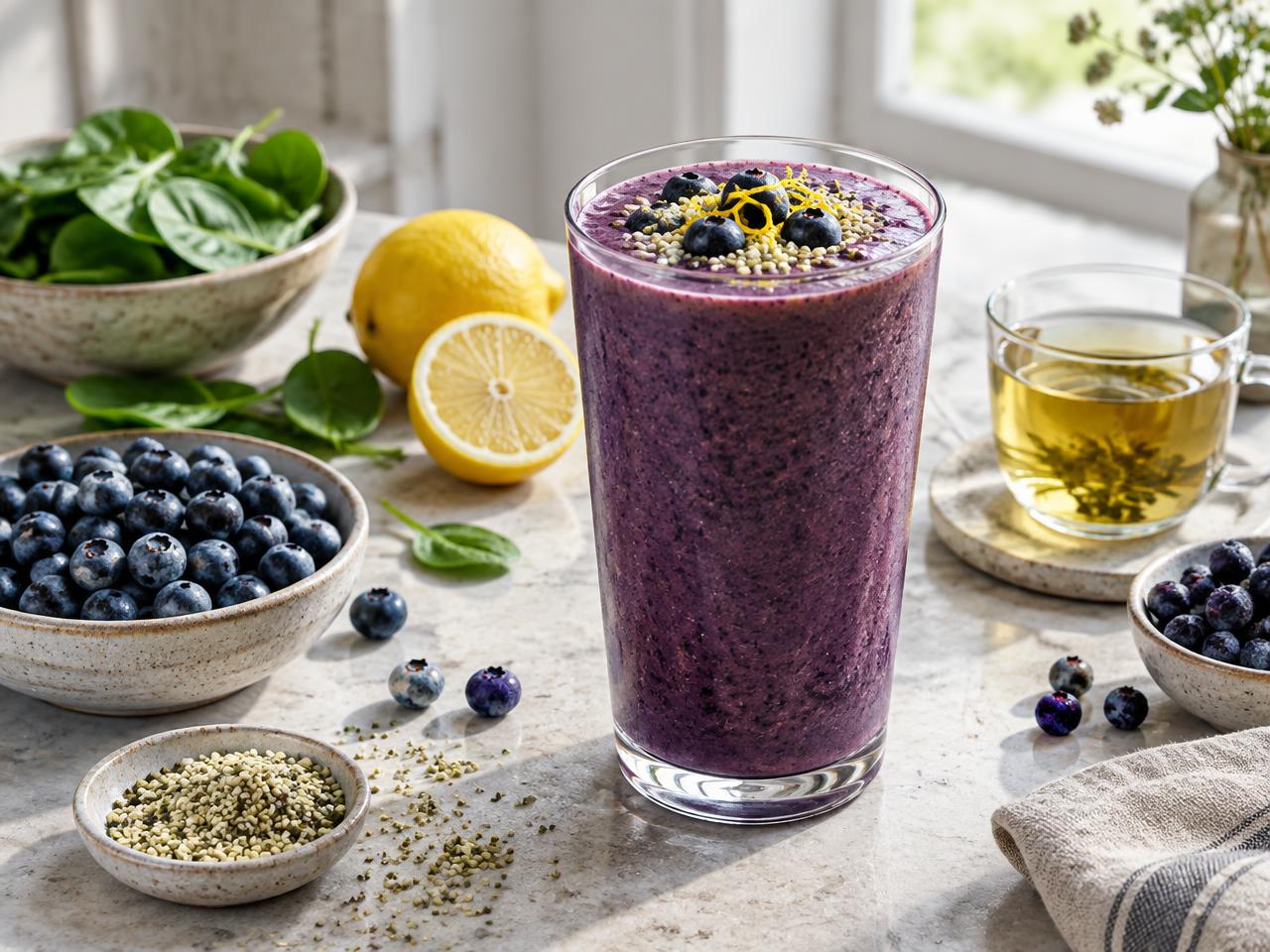 Anti-Inflammatory Lemon Blueberry Smoothie