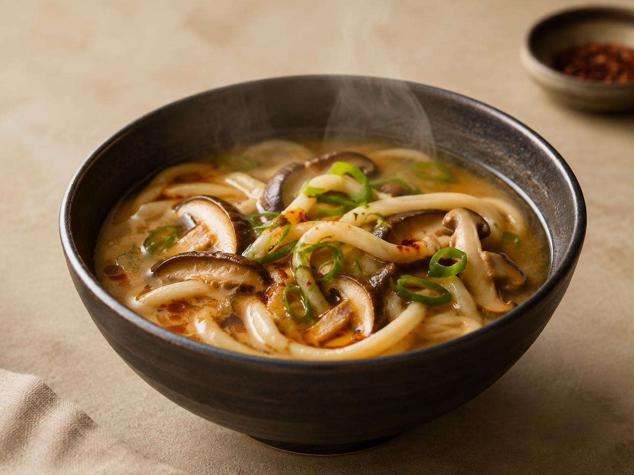 Miso Mushroom Udon Soup