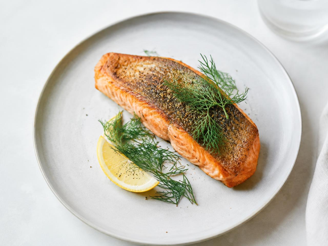 Crisp-Skin Salmon with Dill