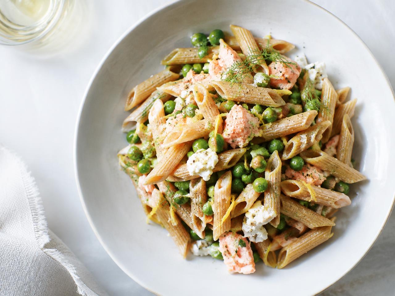 Smoked Trout, Pea & Lemon Ricotta Penne