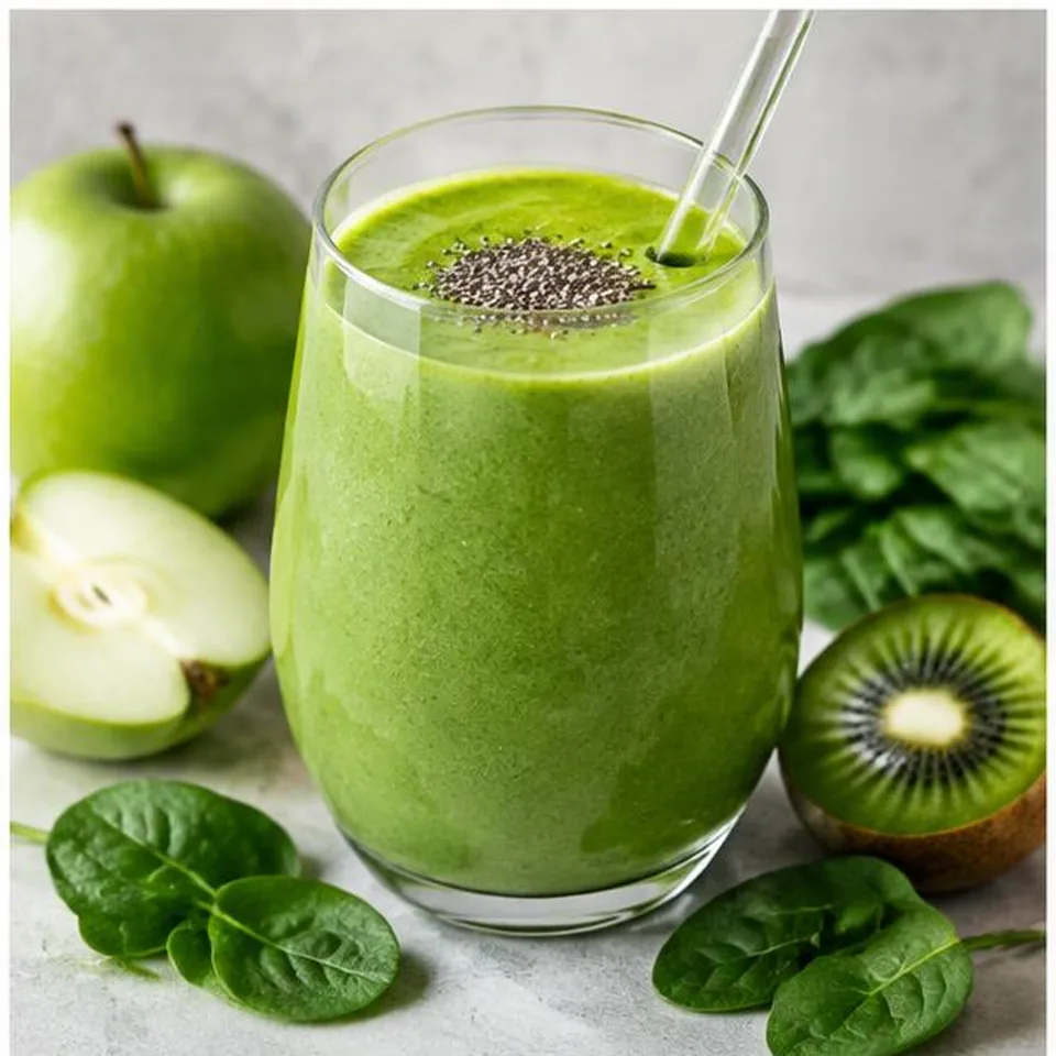 Apple Kiwi Spinach Smoothie