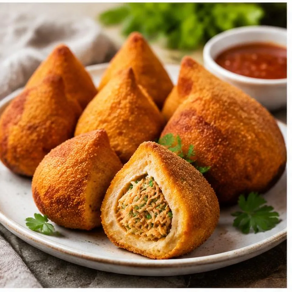 Baked Chicken Coxinha Bites