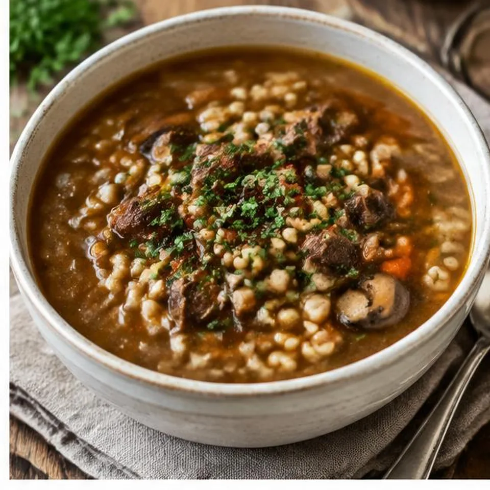 Beef Mushroom Barley Soup