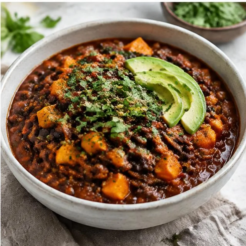 Black Bean Sweet Potato Chilli