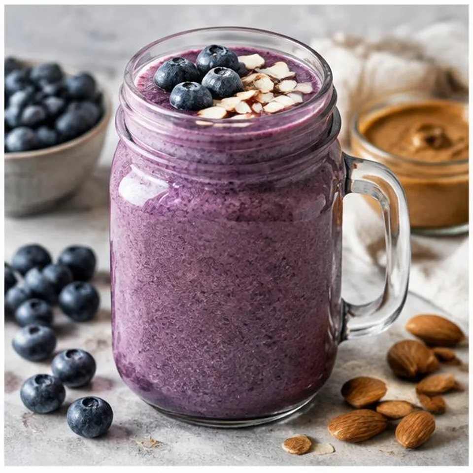 Blueberry Almond Butter Smoothie