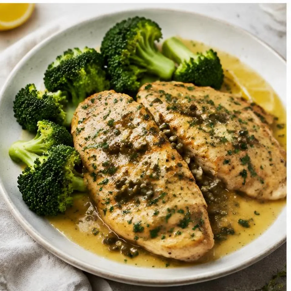 Chicken Piccata with Broccoli