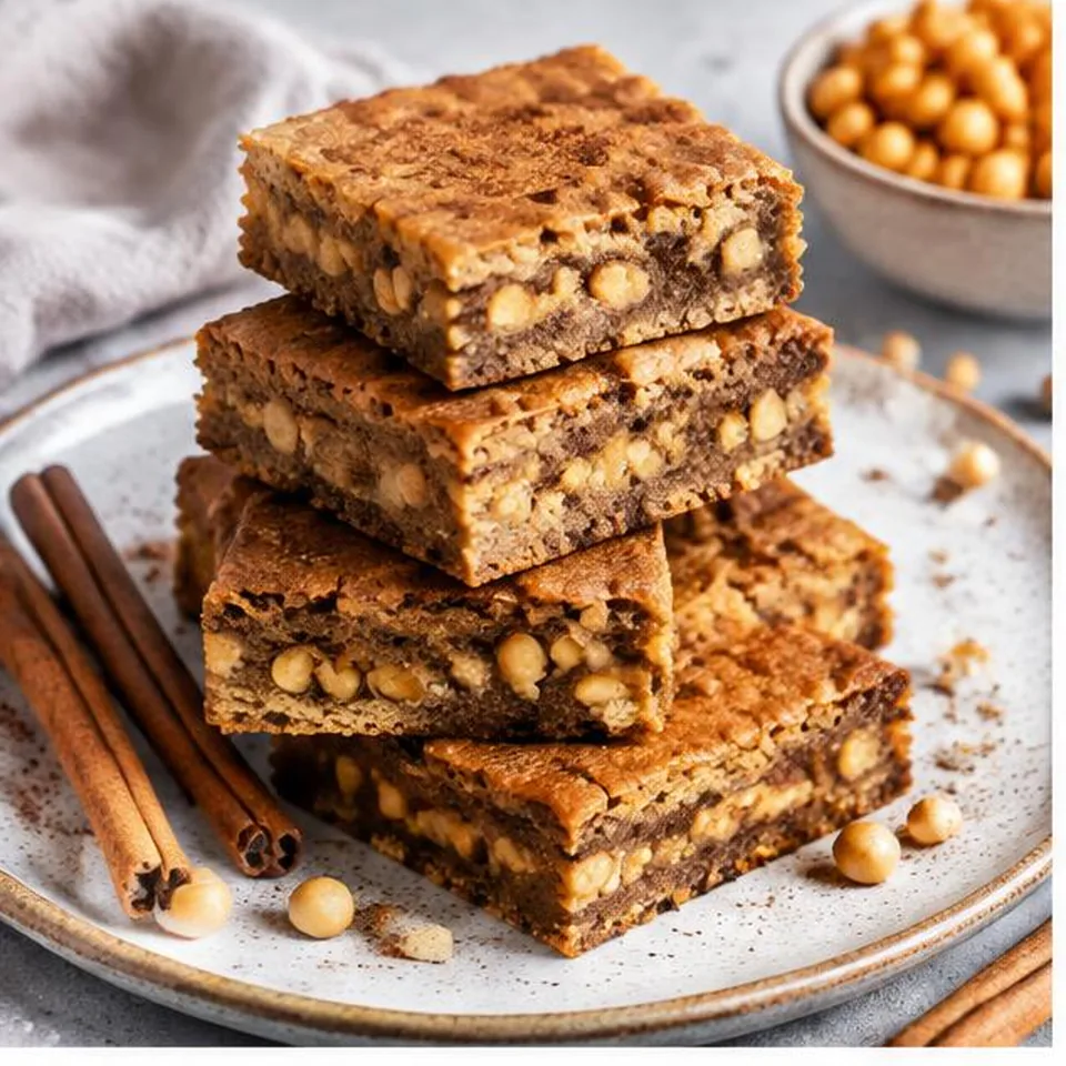 Cinnamon Chickpea Blondies
