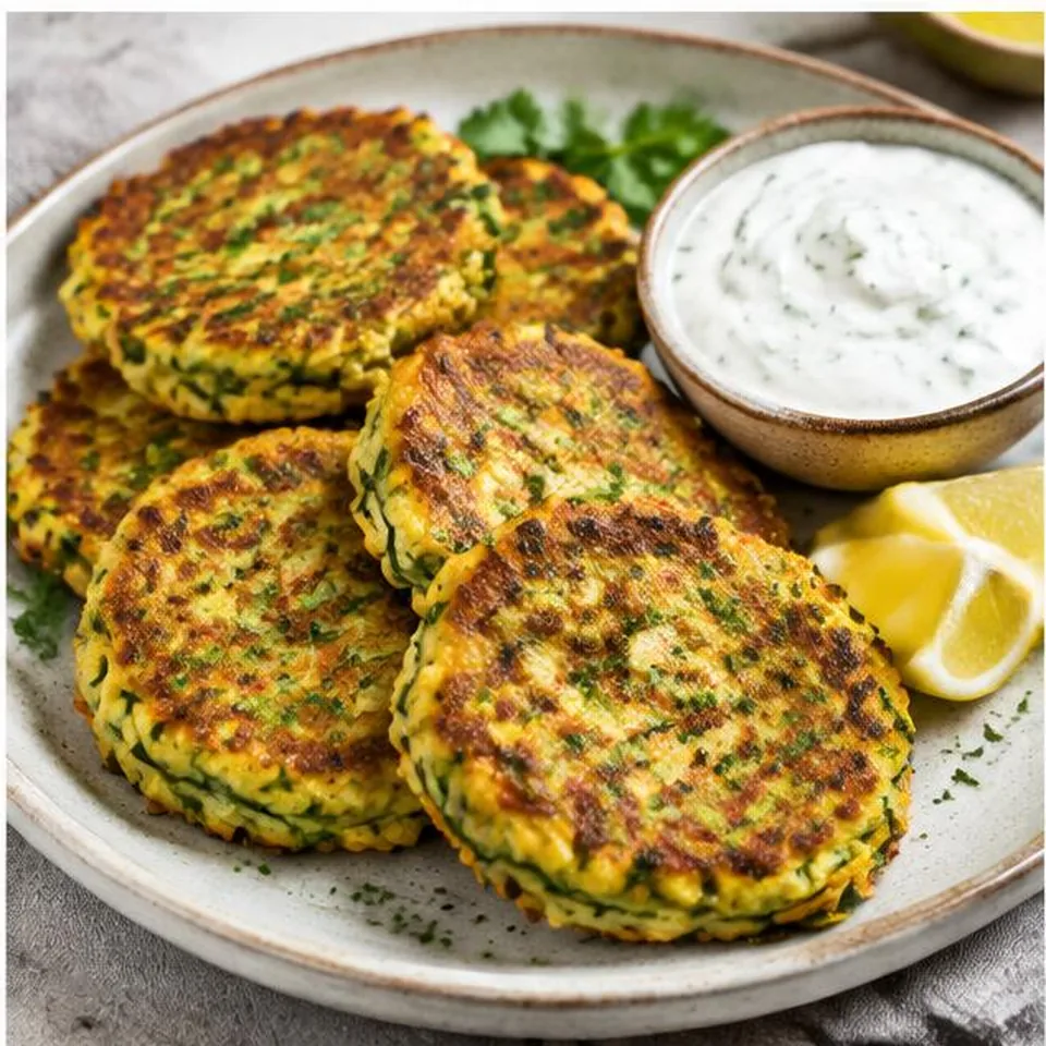 Courgette Corn Feta Fritters