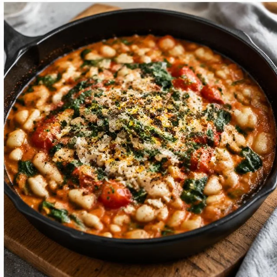 Creamy White Bean Tomato Skillet
