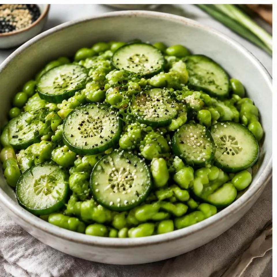 Cucumber Edamame Sesame Salad