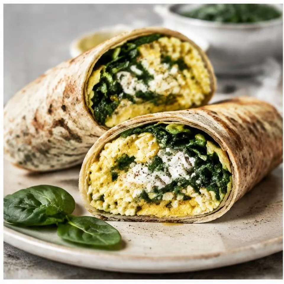 Egg Spinach Whole Grain Wrap