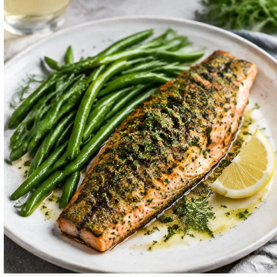 Herb Trout with Green Beans