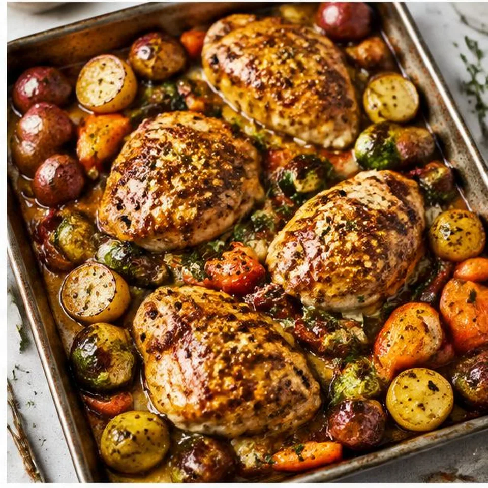 Honey Mustard Chicken Traybake