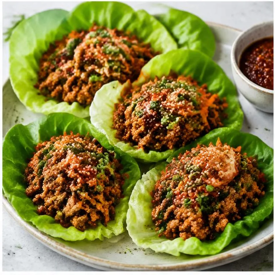Korean Turkey Lettuce Wraps
