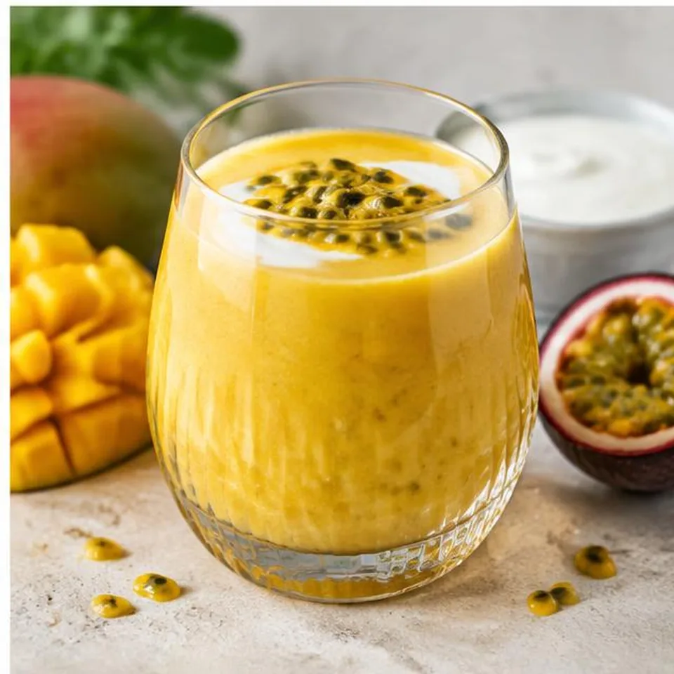 Mango Passionfruit Yogurt Smoothie
