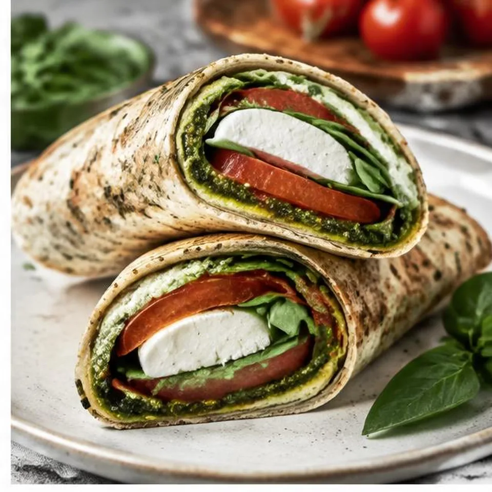 Mozzarella Tomato Pesto Wrap