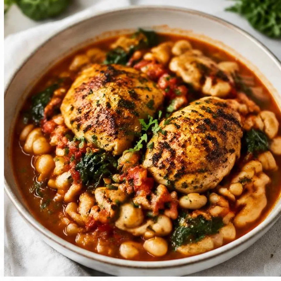 Paprika Chicken with White Beans