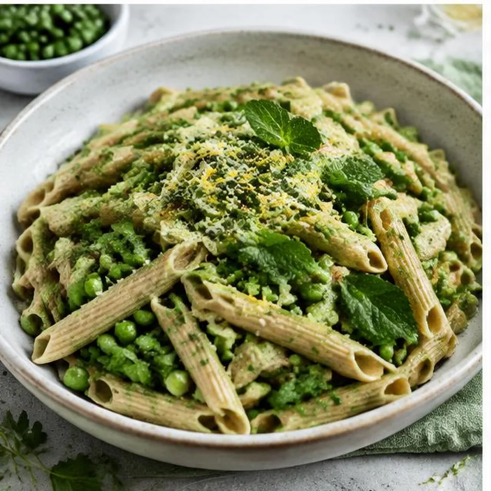 Pea Mint Whole Wheat Pasta