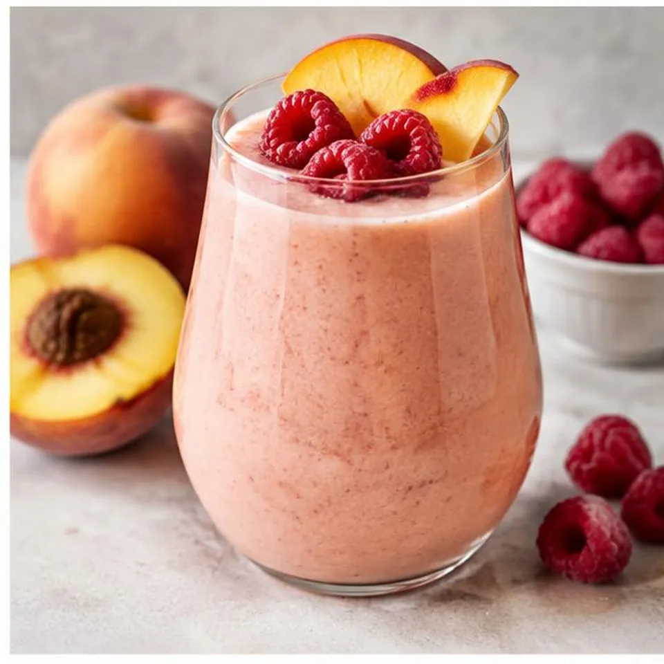 Peach Raspberry Kefir Smoothie
