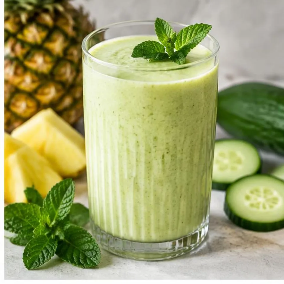 Pineapple Cucumber Mint Smoothie