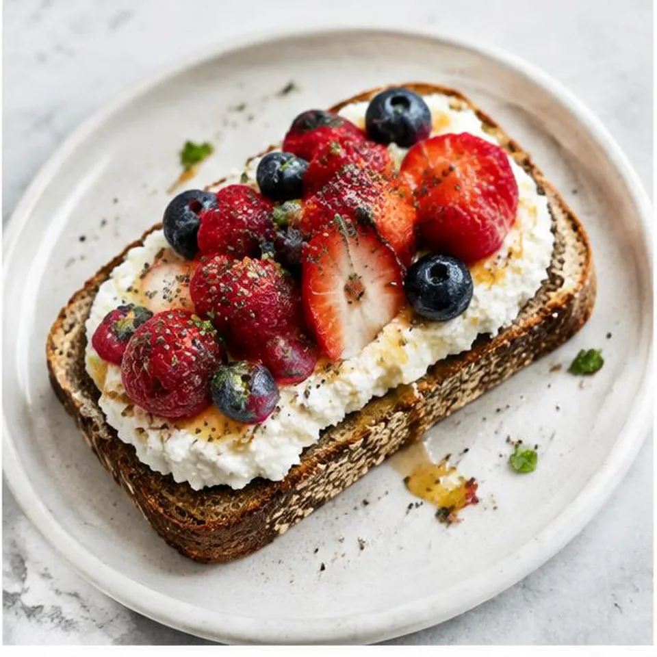 Ricotta Berry Rye Toast