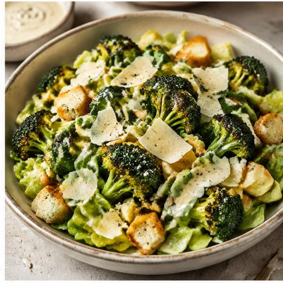 Roasted Broccoli Caesar Salad