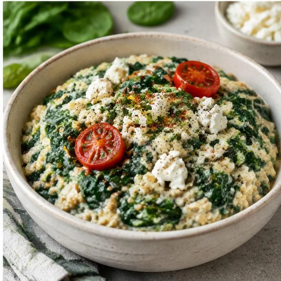 Savory Spinach Feta Oats