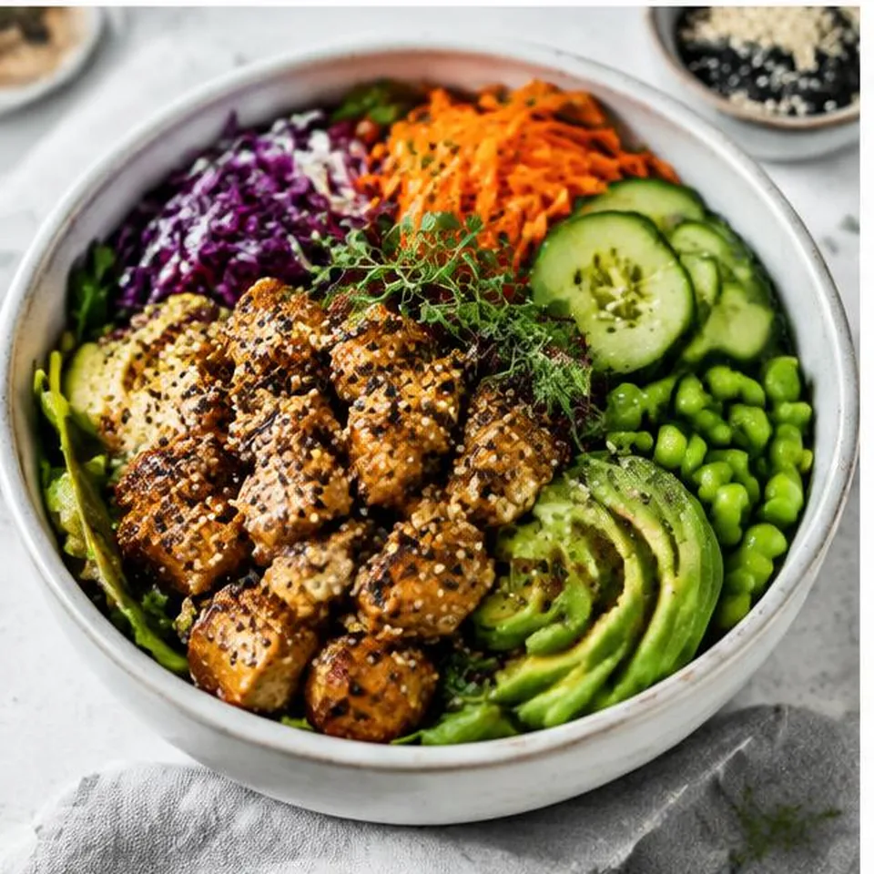 Sesame Tofu Rainbow Bowl
