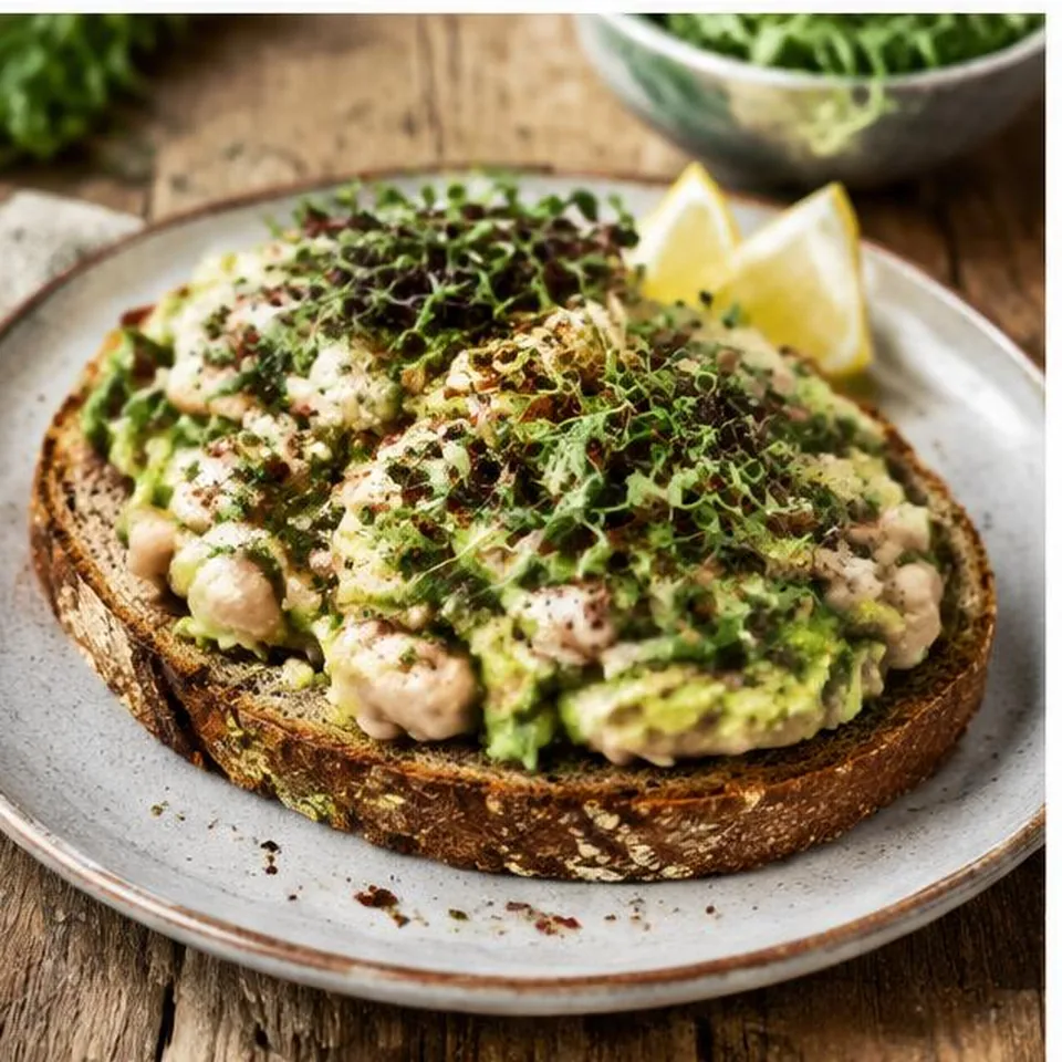 Smashed White Bean Avocado Toast