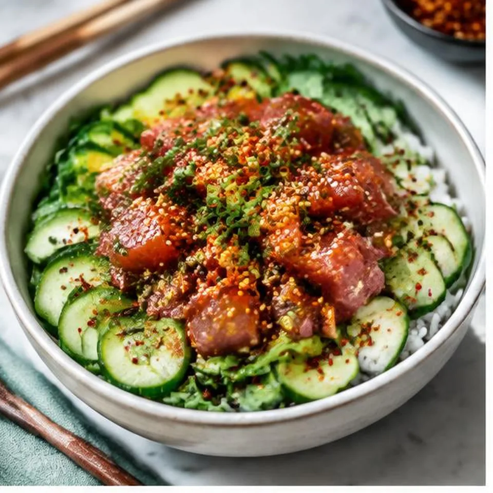 Spicy Tuna Cucumber Bowl