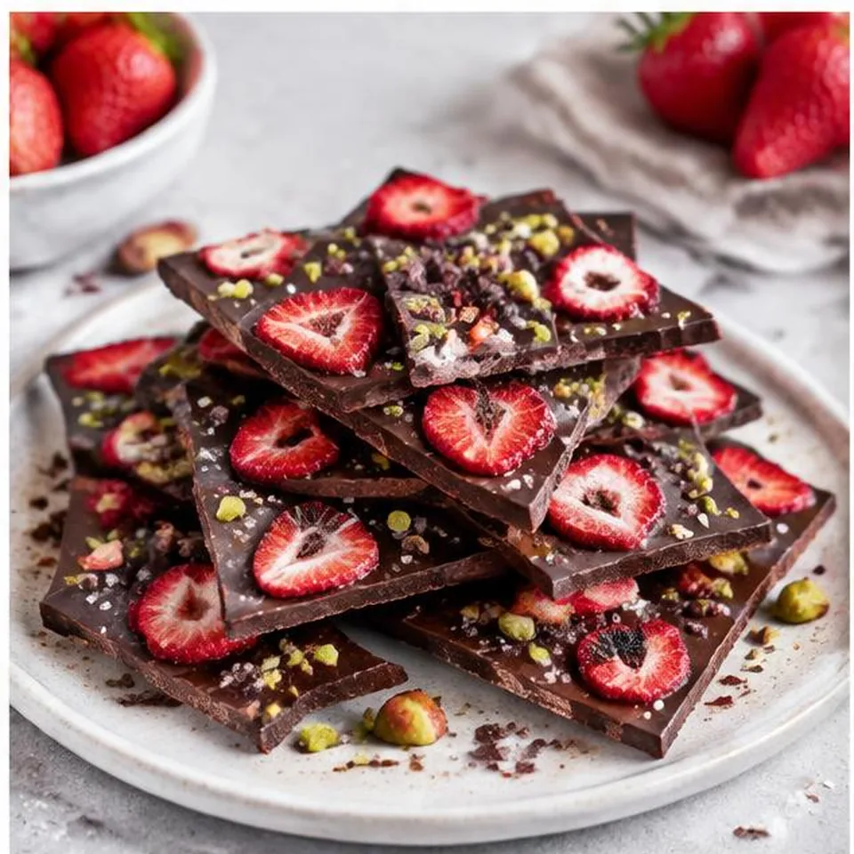 Strawberry Dark Chocolate Bark