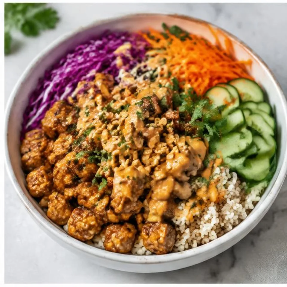 Thai Peanut Tempeh Bowl
