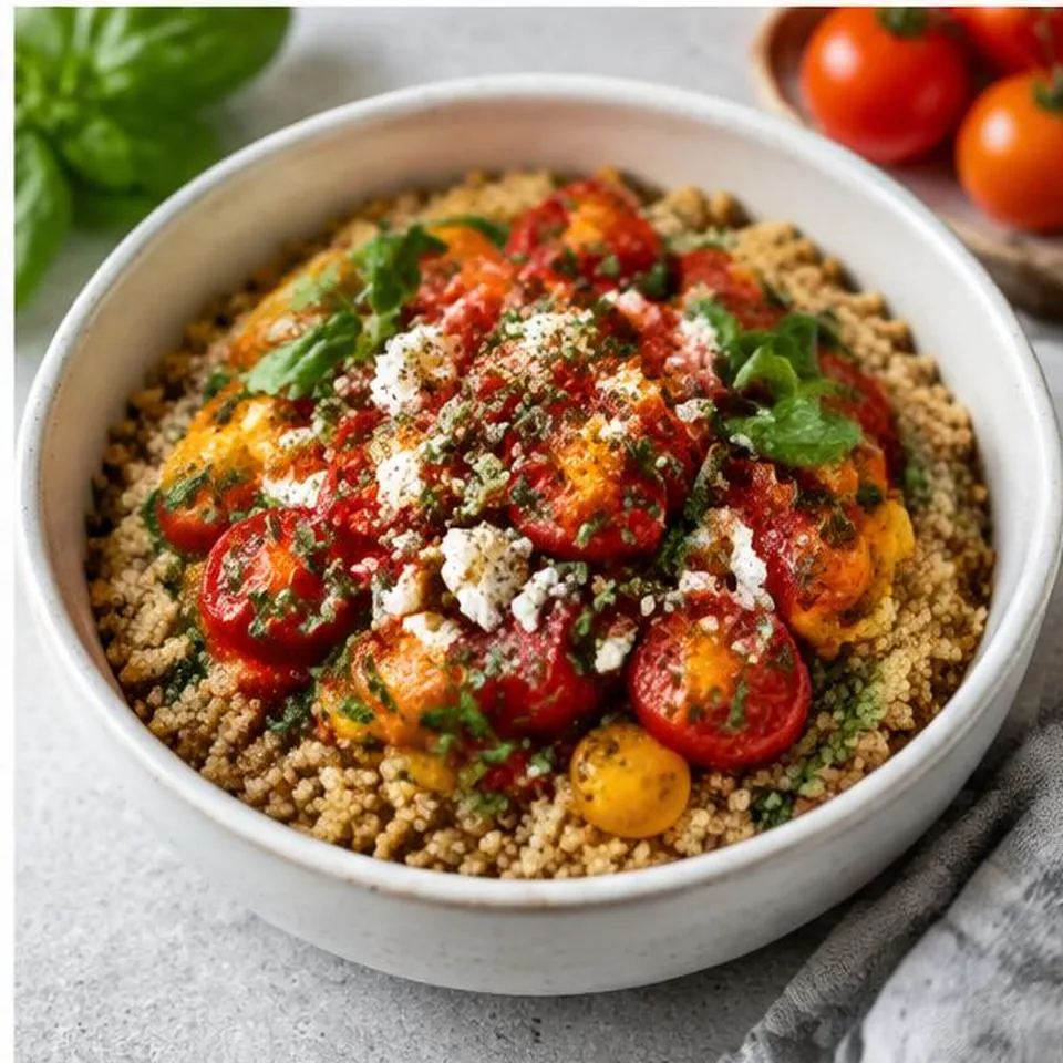 Tomato Basil Breakfast Quinoa
