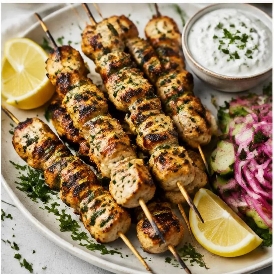 Yogurt Marinated Chicken Kebabs